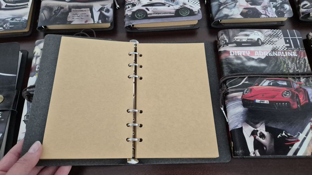 Agenda piele A6 Ferrari Dino binder personalizata