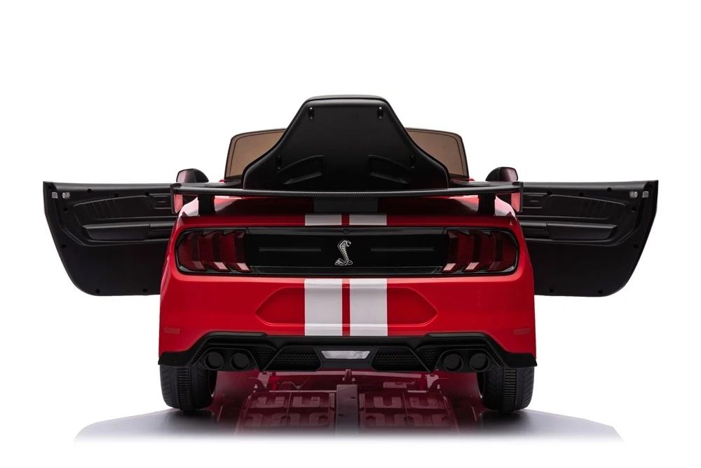 Ford mustang gt500 12v - детска акумулаторна кола, червена, eva гуми