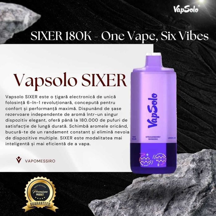 Noul Vapsolo Sixer 180.000 Puffuri