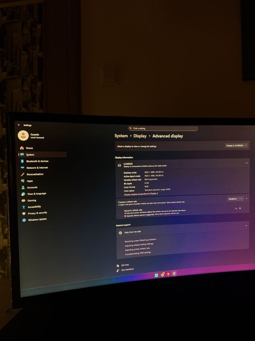 Monitor curbat Samsung 144Hz 24,5"