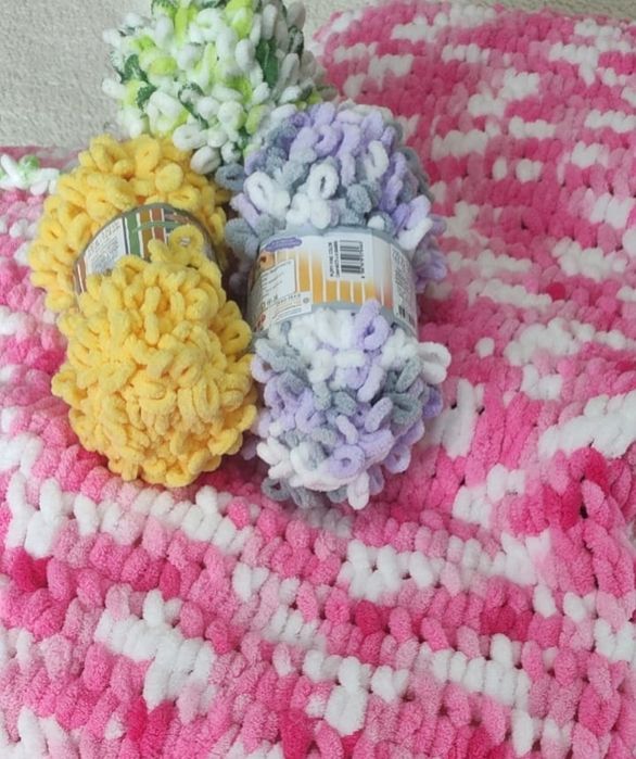 Пледы детские вязаные