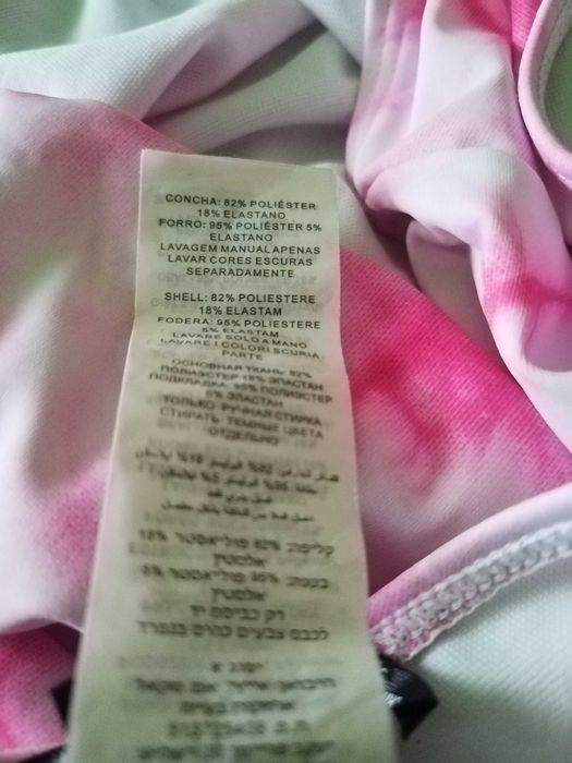 Costum de baie, intreg, alb cu roz, abstract! Missguided! EUR 38/UK 10