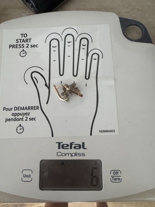 Серьги золото 583 СССР с бриллиантами