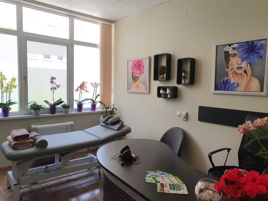 Електрическа кушетка Optima (1 мотор) - бяла/сива 185 х 70 x 60/80 см