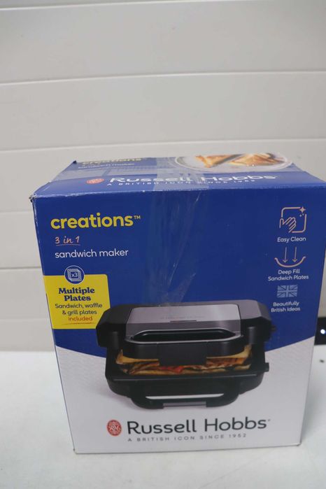 Russell Hobbs Creations 26810-56 Многофункционален уред за сандвичи 3в1, гофретник, контактен грил, незалепващо покритие, лек ДЕФЕКТ