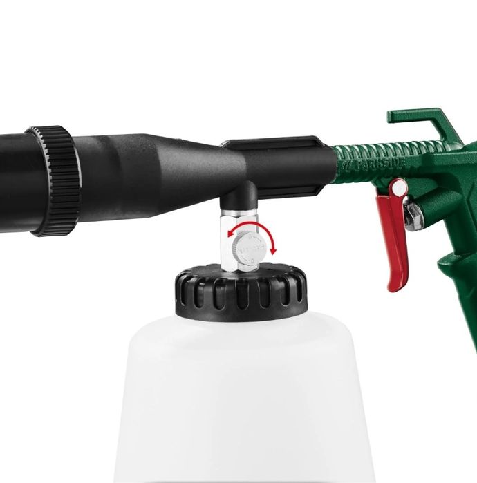Пневматичен пистолет за почистване Parkside 1000 ml, 6.2 bar