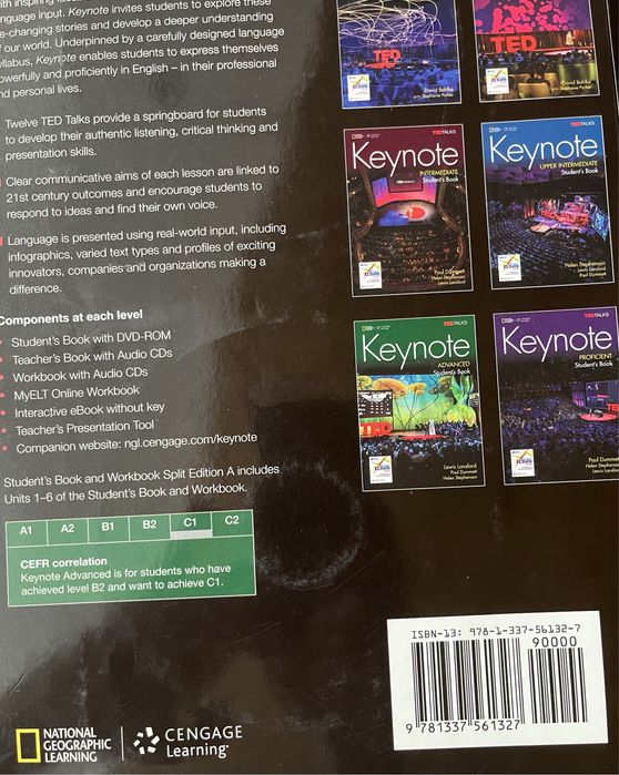 Учебник и тетрадка  по английски в 2 части Keynote Advance