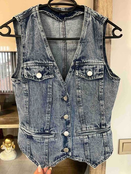 Дамски дънков елек