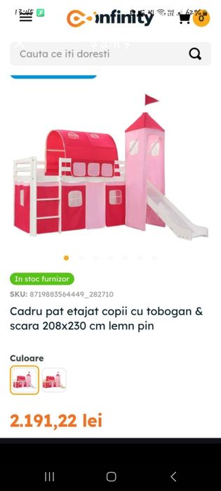 Pat castel cu topogan