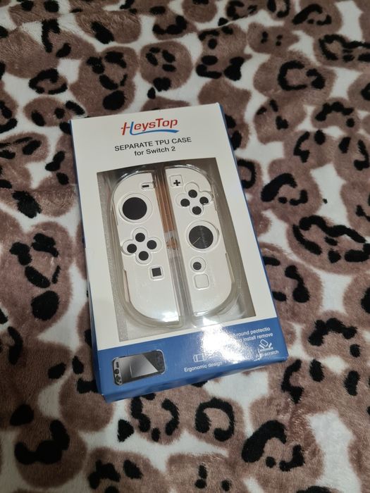 Set Protectie Nintendo Switch 2: Carcasa Transparenta TPU, Folie Sticla si Capace Joystick