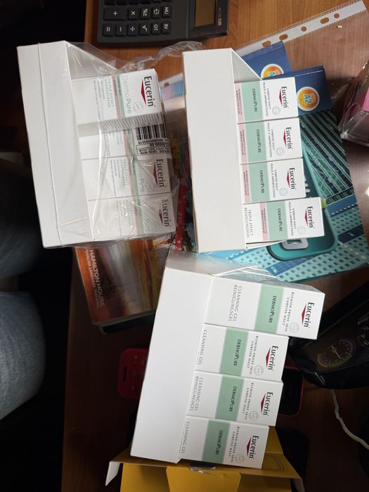 Eurecin tripple effect почистващ гел и крем премахване на белези