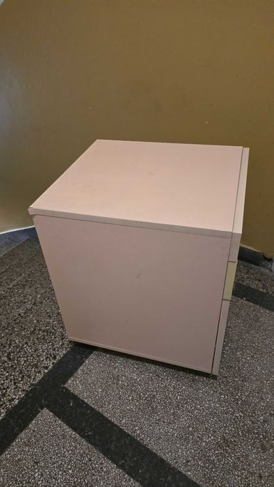 Контейнер на колелца, розов, 45/50/59 см