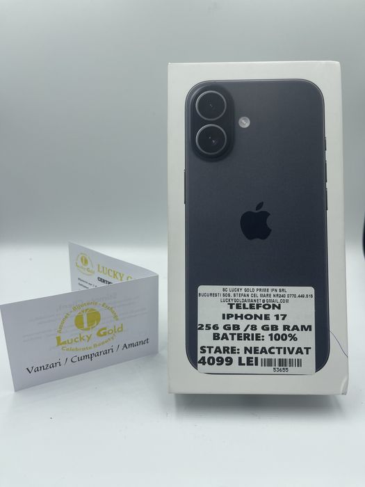 Iphone 17 Neactivat 256GB / 100% Bat FACTURA/GARANTIE #53655
