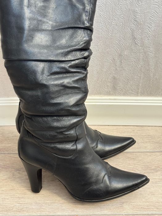 Сапоги зимние кожаные