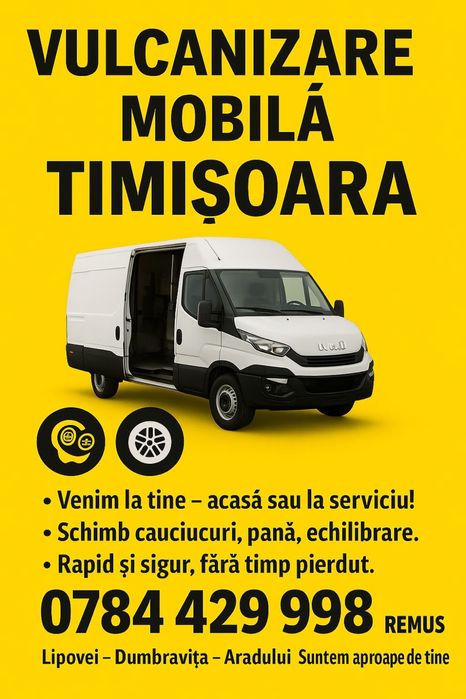 Vulcanizare mobila in Timisoara