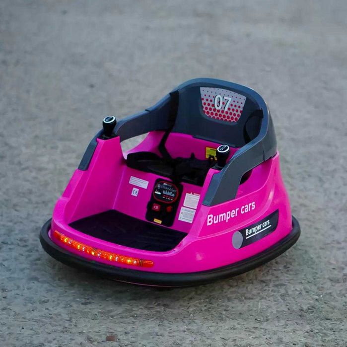 Masinuta busitoare electrica cu RC, Kinderauto Bumper, 2x 35W 12V pink