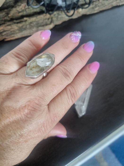 Set argint ,pandantiv si inel reglabil