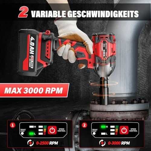 SEYVUM акумулаторен ударен гайковерт 400 Nm, 21V