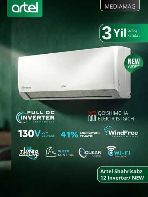 Artel Shaxrizabz 12 Inverter Yangi Pachka SHIVAKI Do'konida Mavjud