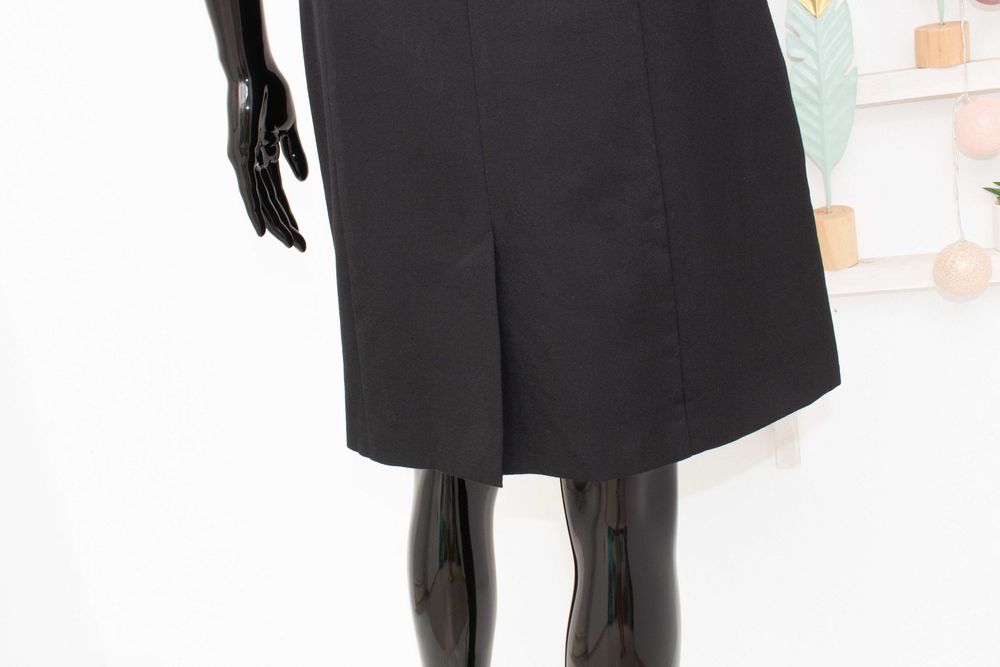 GANT дамска черна рокля тип сукман вълна с колан 36 S