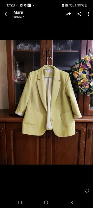 Сако на sasin в светло зелено