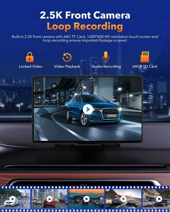Навигация Volam 9 инча AppIe Carplay и Android Auto