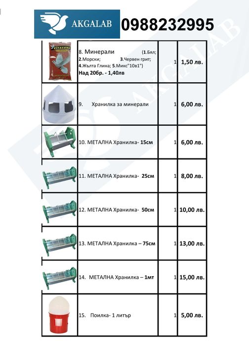 Аксесоари за Гълъби / Гнездилка за Гълъби 23см. / Поилки за гълъби