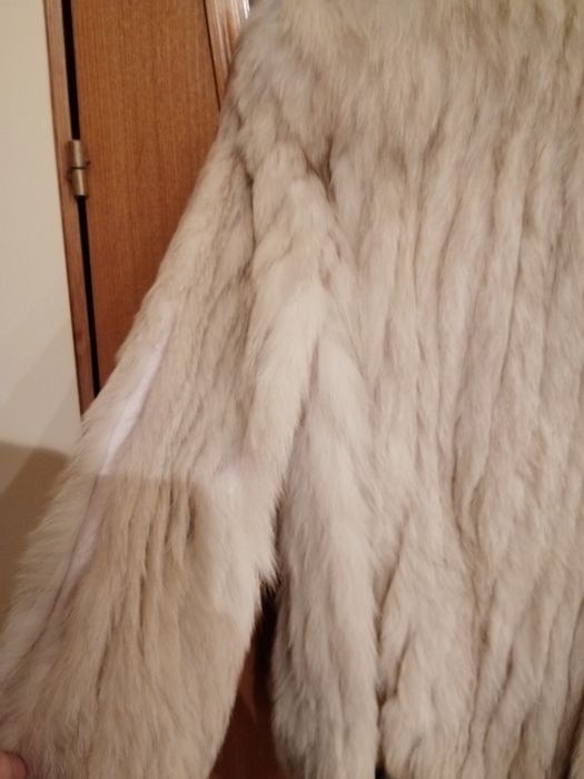 Haina blană naturală vulpe argintie