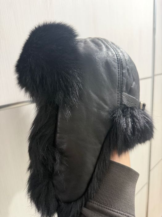 Шапка ушанка от естествена кожа