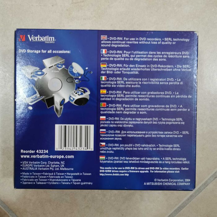 35 Verbatim DVD-RW 4.7GB 4X 120Min ПРЕЗАПИСВАЩ - НЕВО