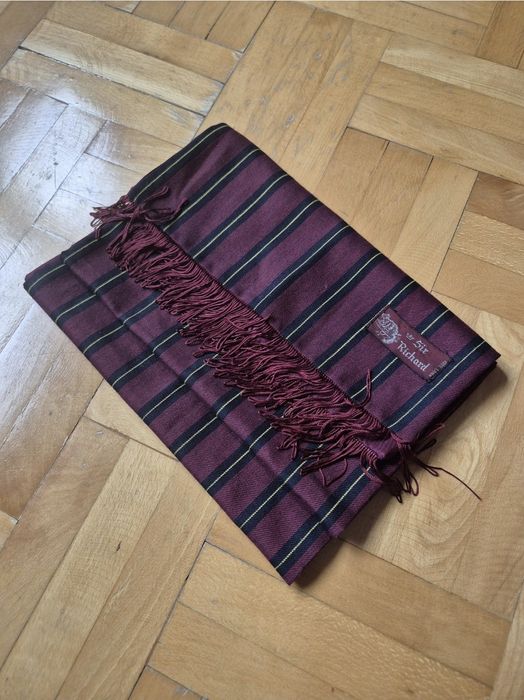 Eșarfă Lux reversibila Sir Richard, Lână + Mătase Pură, Made in Italy