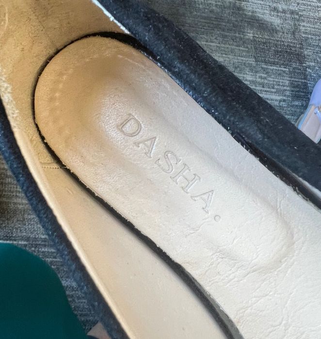 Balerini negri Dasha size 39, piele, impecabili