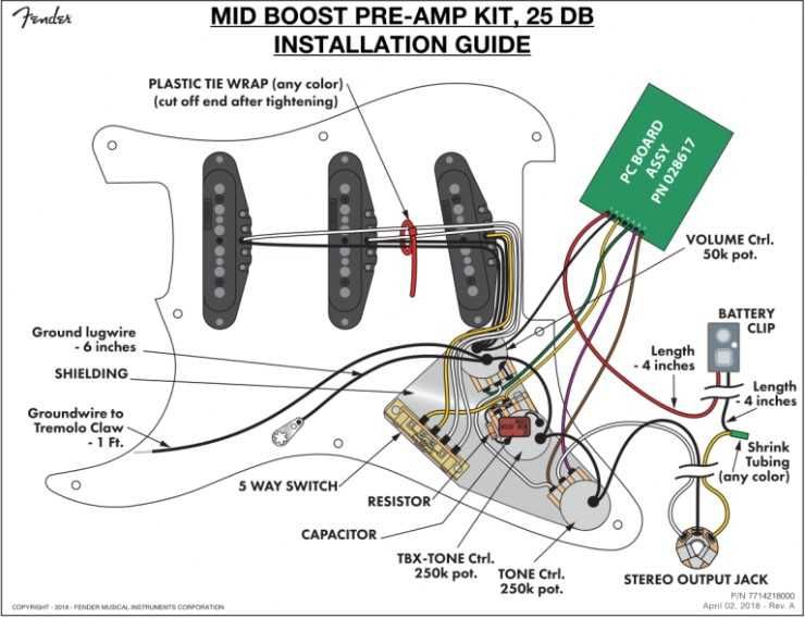 Squier Stratocaster + Eric Clapton Mid Boost kit