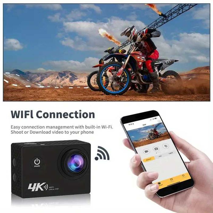 Ourlife AT-Q1 Action camera 4K Ultra HD,  Wi-Fi