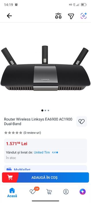 Router Linksys AC1900 nefolosit