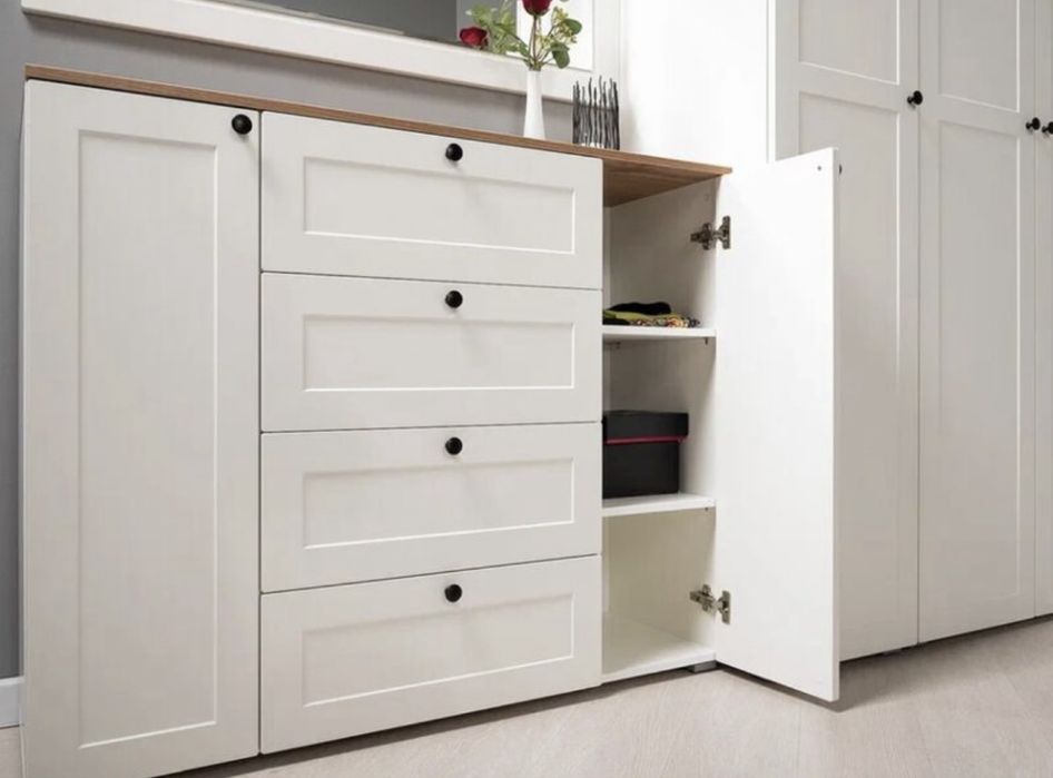 Комод белый/ дуб б/у