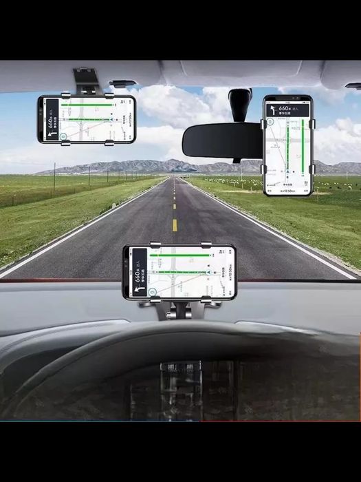 Авто держатель для телефона, выдвижной механизм, поворот 360