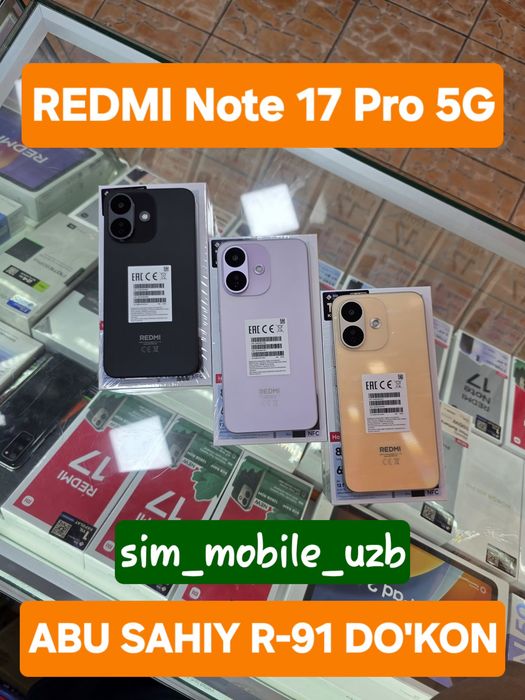 REDMI Note 17 Pro 5G  (2026) New Super Skidka+Garantiya+Dastavka