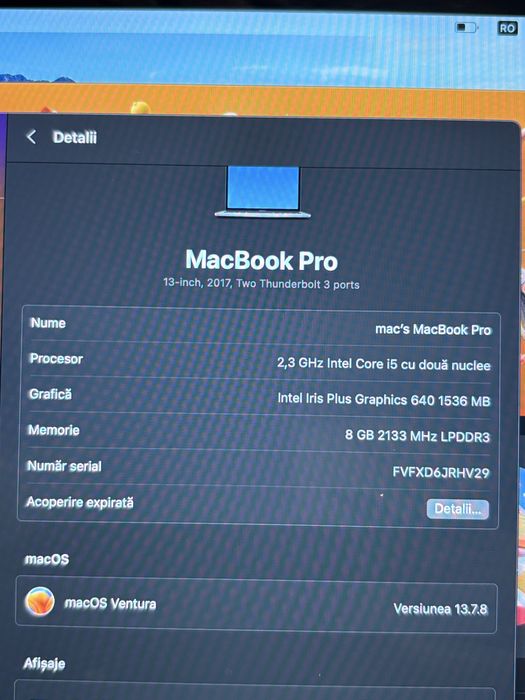 Macbook pro 13' 2017