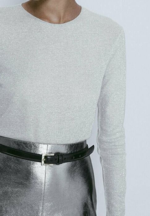 Fusta din piele naturală Massimo Dutti Limited edition