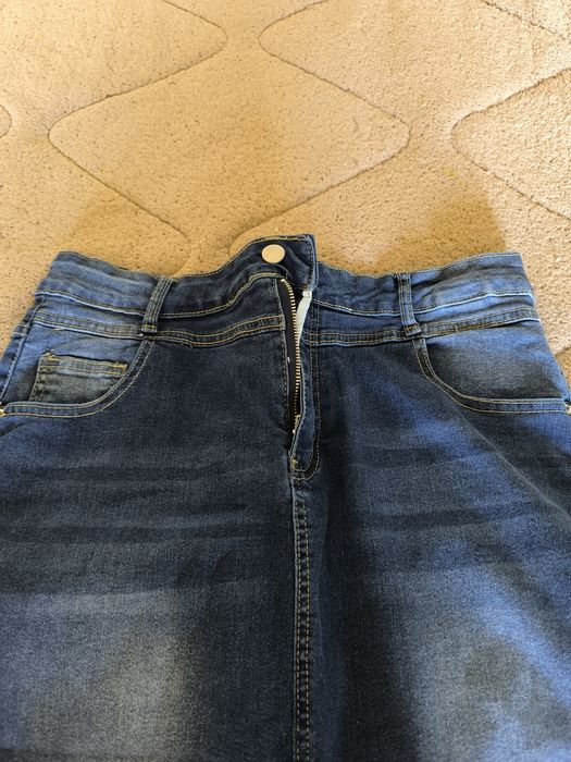 Дълга  дънкова пола