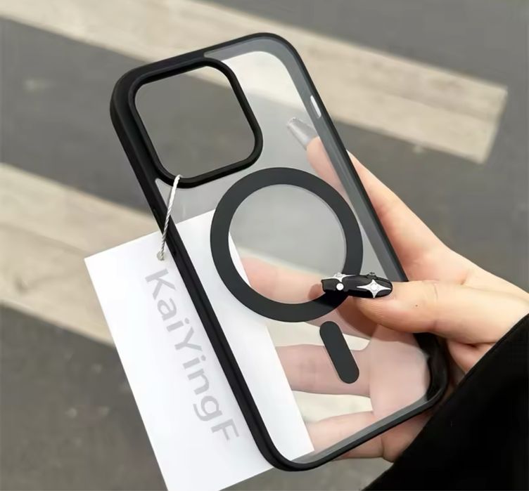 Iphone 16E 16 PRO PLUS PRO MAX Husa Magsafe Spate Clar Margine Silicon