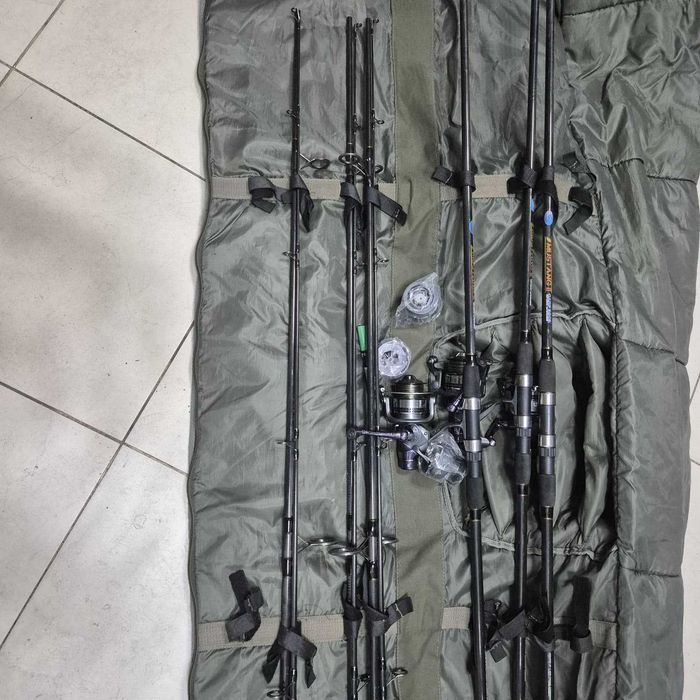Set Barcuta de pescuit + 3 lansete + 3 senzori Zeus Amanet Rahova 36466