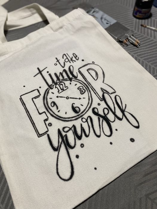 Tote bag pictata manual/ cadouri / plase personalizate