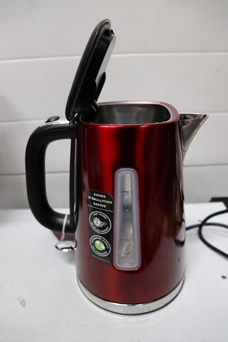 Russell Hobbs Luna Solar 23210-70 – Електрическа кана, 1,7 литра, неръждаема стомана, 2400 W, червена