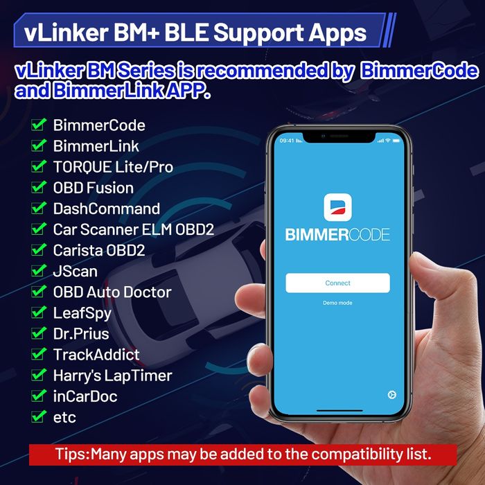 BM+ Vlinker BMW Codare BimmerLink BimmerCode BimmerTool BMW Carista Jscan etc