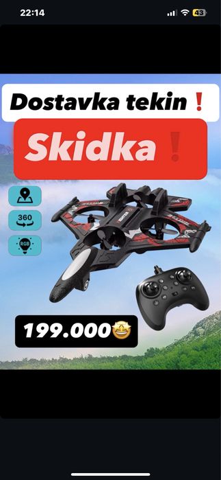 Dron samalyot uchadi