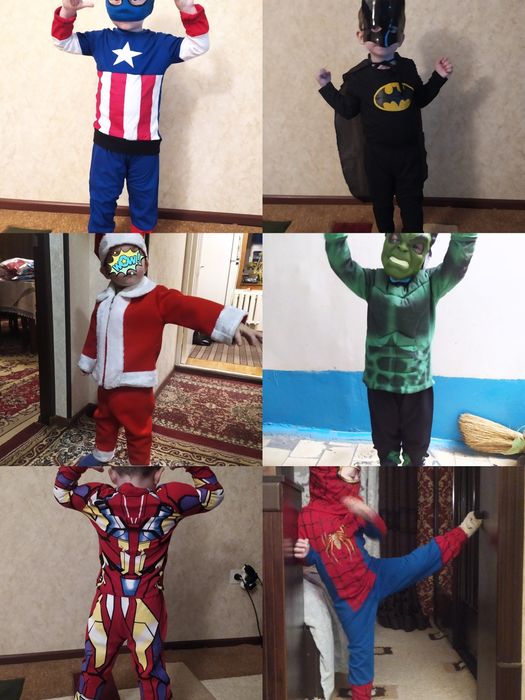 Костюмы SPIDER-MAN. HALK. BETMEN. Материал Х/Б