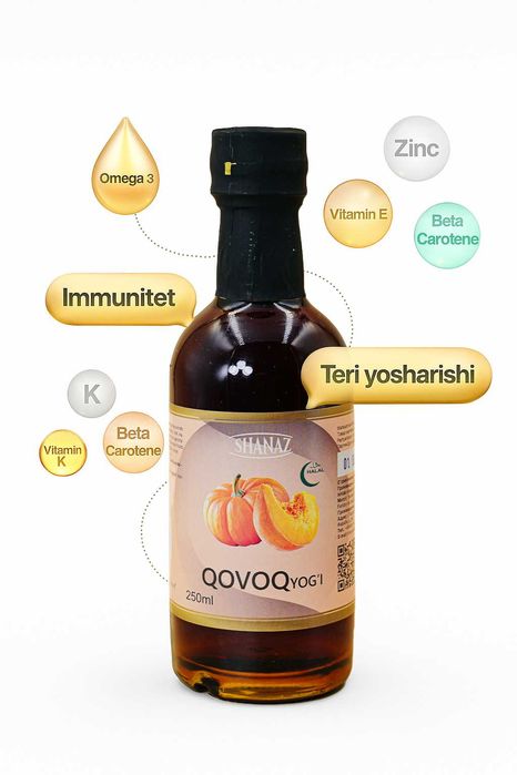 Qovoq yog'i 250 ml original 100% tabiiy