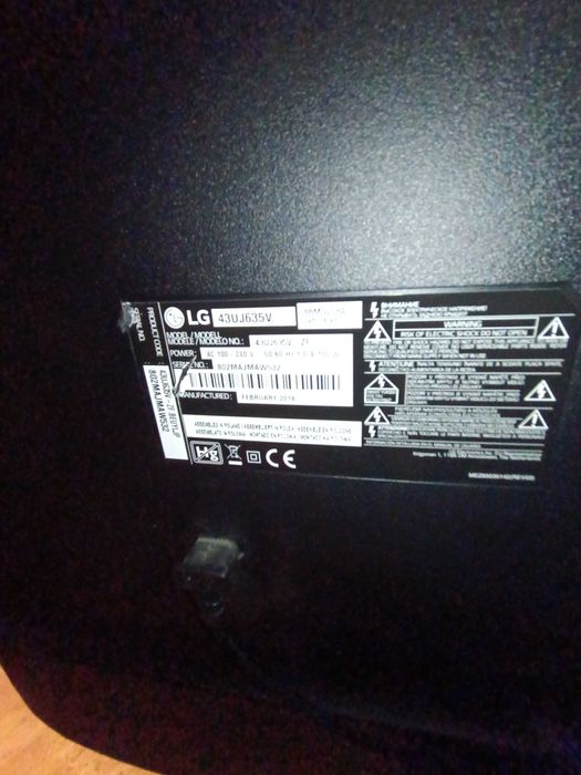 43" LG ULTRA HD 4K TV Телевизор Led Smart счупен / за части / ремонт